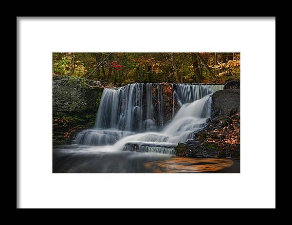 Waterfalls Framed Print featuring the photograph Natures Waterfall and Swirls by Susan Candelario
