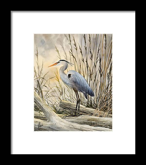 Heron Fine Art Prints Framed Print featuring the painting Nature's Wonder by James Williamson