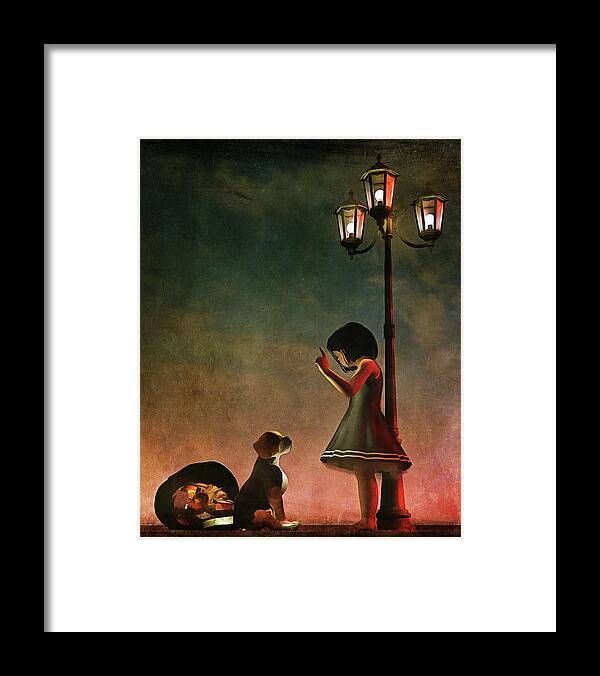 Amy Framed Print featuring the painting Naughty Naughty by Jan Keteleer