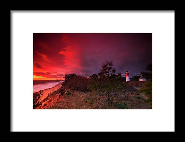 Nauset Framed Print featuring the photograph Nauset Lighthouse Sunrise by Darius Aniunas