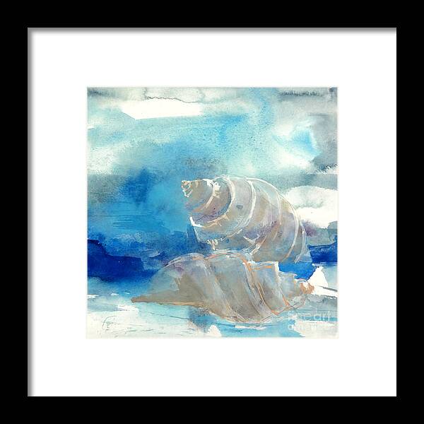 Original Watercolors Framed Print featuring the painting Nautilus 1 by Chris Paschke