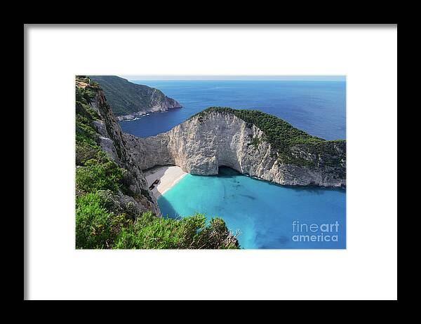 Navagio Framed Print featuring the photograph Navagio Beach by Anastasy Yarmolovich
