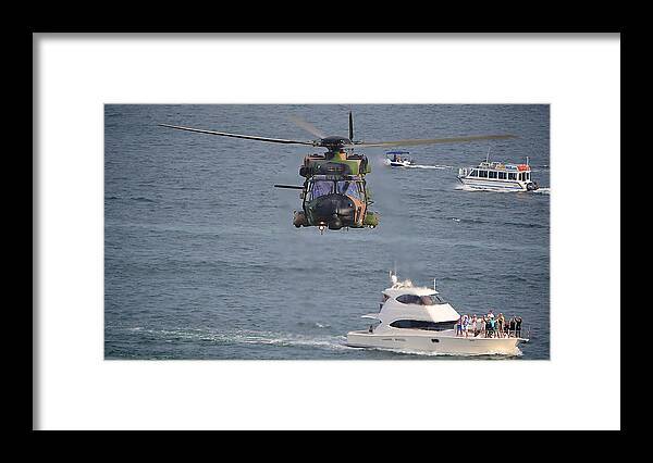 Navy Framed Print featuring the photograph Navy Blackhawk by Chris Cousins