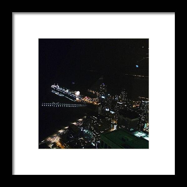 Framed Print featuring the photograph Navy Pier At Night! by Heidi Karle