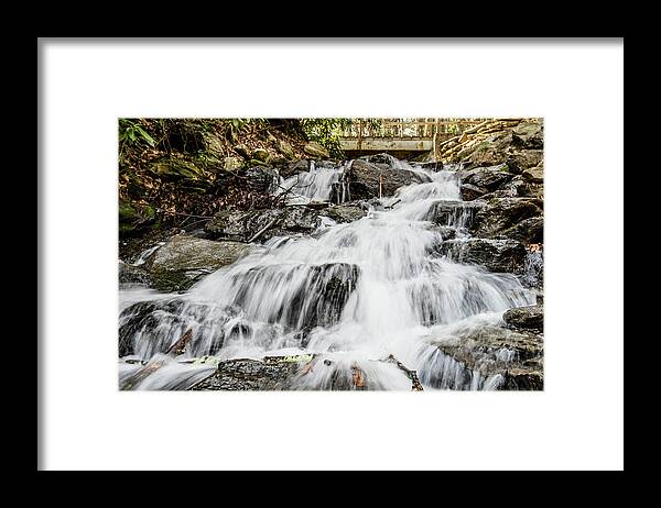 Waterfall Framed Print featuring the photograph NC Mountain Waterfall by Cynthia Wolfe