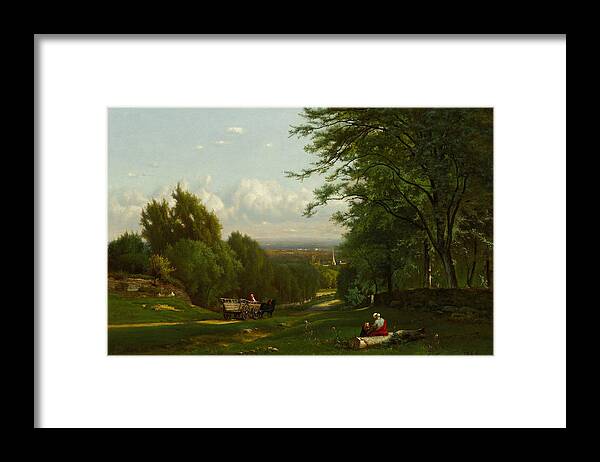 George Inness Framed Print featuring the painting Near Leeds, New York by George Inness