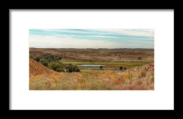 Nebraska Framed Print featuring the photograph Nebraska Sandhills Panorama by Susan Rissi Tregoning