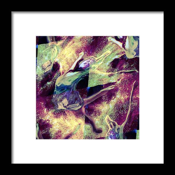 Nebula Framed Print featuring the painting Nebula Dance by Shelley Bain