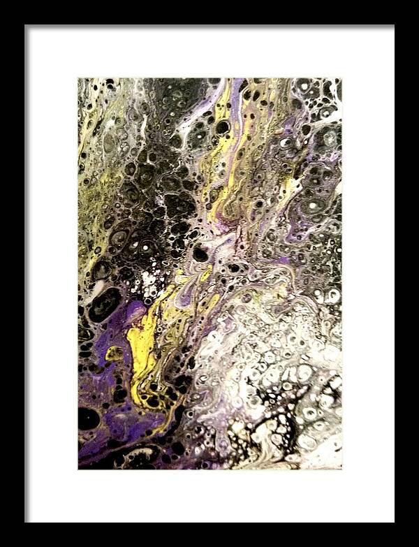 Abstract Framed Print featuring the painting Nebulus by Gertrude Palmer