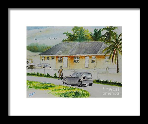 Cars Framed Print featuring the painting Morning Flow by Jerome Wilson