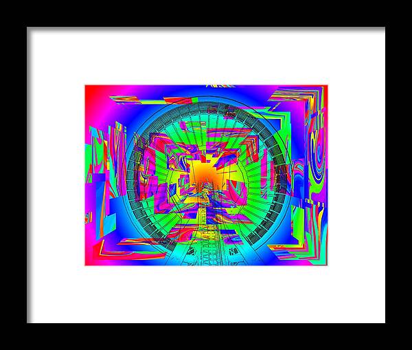 Needle Framed Print featuring the digital art Needle In The Vortex by Tim Allen