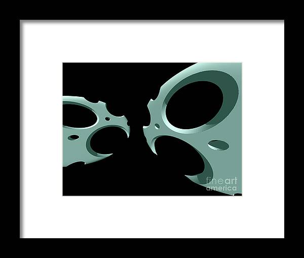 Negative Space Framed Print featuring the digital art Negative Space by Phil Perkins