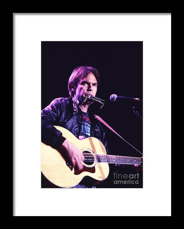 Neil Young Framed Print featuring the photograph Neil Young 1986 #3 by Chris Walter