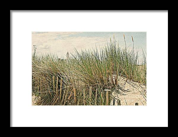 Gabriele Pomykaj Framed Print featuring the photograph Netherlands - Dunes and Lighthouse by Gabriele Pomykaj
