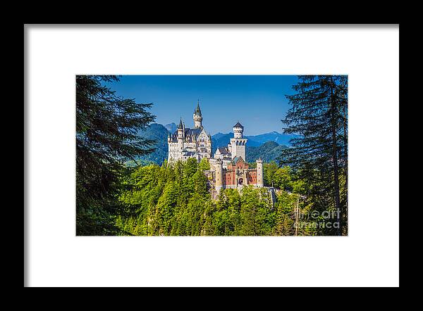 Alps Framed Print featuring the photograph Neuschwanstein Fairytale Castle #2 by JR Photography