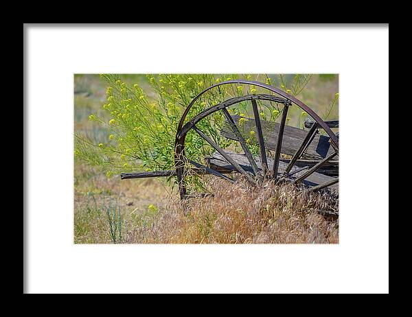 Covered Wagon Framed Print featuring the photograph New and Old by Kathleen Maconachy