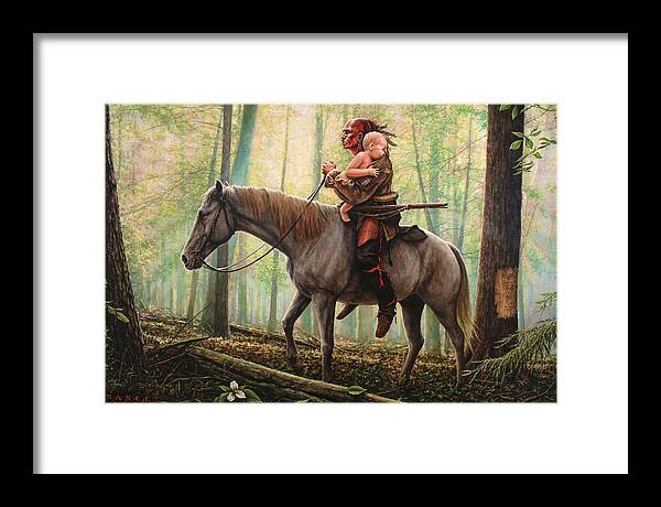America Framed Print featuring the painting New Beginnings by Dan Nance