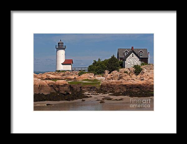 Lighthouse Framed Print featuring the photograph New England Light by Robert Pilkington