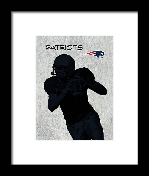 New England Framed Print featuring the digital art New England Patriots Football by David Dehner
