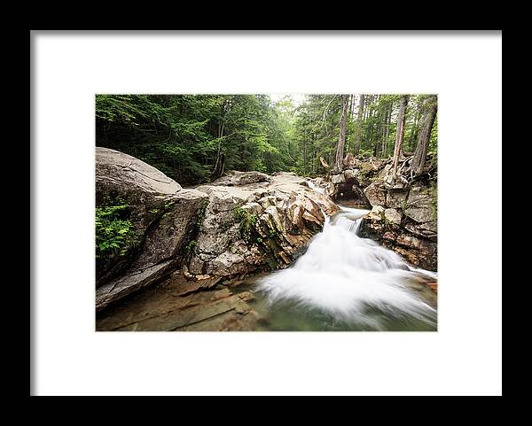 New England Framed Print featuring the photograph New England Waterfall by Kyle Lee