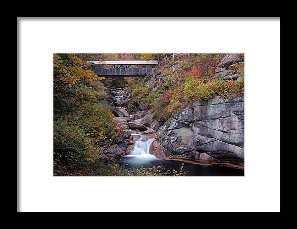 Sentinel Pine Bridge Framed Print featuring the photograph New Hampshire Sentinel Pine Bridge by Juergen Roth
