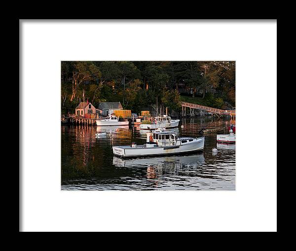 Boats Framed Print featuring the photograph New Harbor, Maine by David Kay