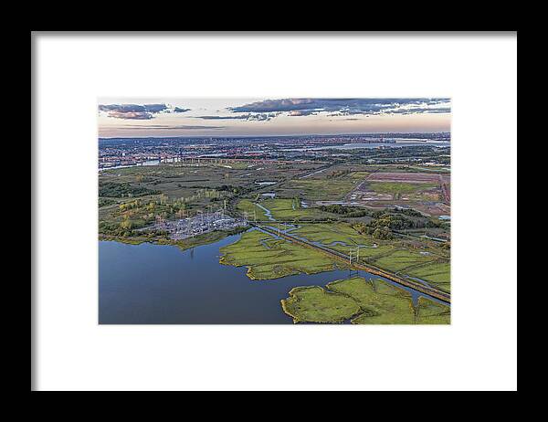 Aerial View Framed Print featuring the photograph Staten Island NY Aerial View by Susan Candelario
