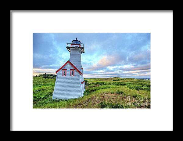 New London Framed Print featuring the photograph New London Light at Sunset Prince Edward Island by Edward Fielding