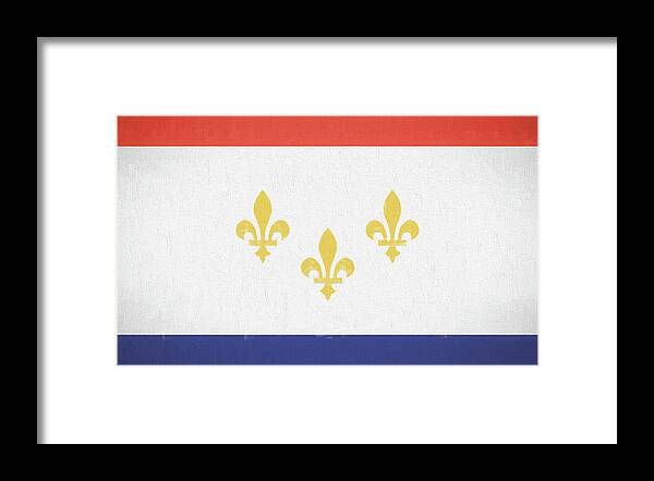New Orleans Framed Print featuring the digital art New Orleans City Flag by JC Findley