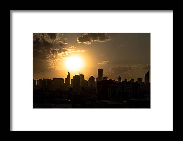 Art & Collectibles Framed Print featuring the photograph New York City at dusk by Lena del Sol Langaigne