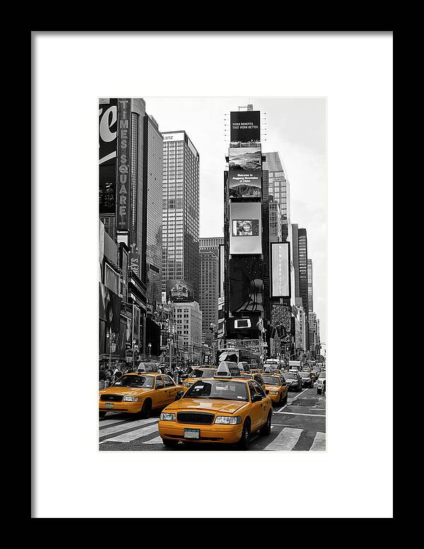 Manhattan Framed Print featuring the photograph NEW YORK CITY Times Square by Melanie Viola