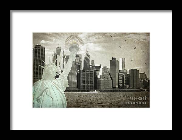 New Framed Print featuring the photograph New York New York Da by Judy Wolinsky