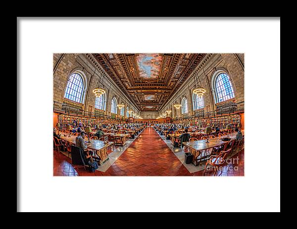 Clarence Holmes Framed Print featuring the photograph New York Public Library Main Reading Room I by Clarence Holmes