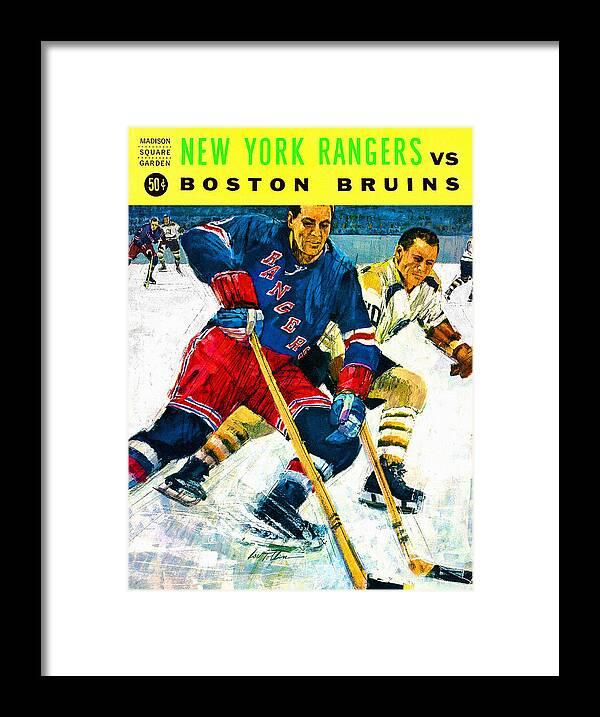 New York Rangers v Boston Bruins Vintage Program Tapestry by Big 88  Artworks - Fine Art America