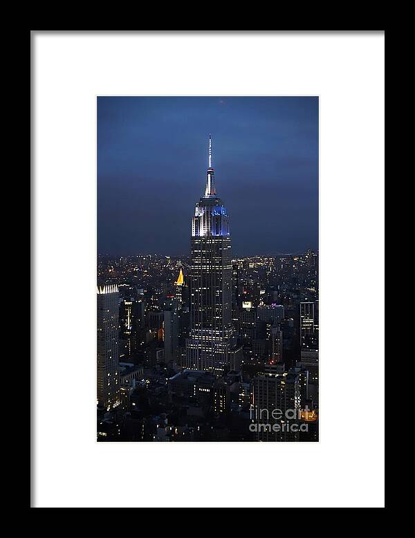 Empire State Building Framed Print featuring the photograph New York State of Mind by Lilliana Mendez