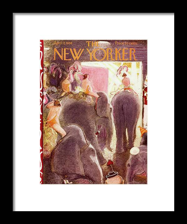 Showgirl Framed Print featuring the painting New Yorker April 7 1956 by Garrett Price