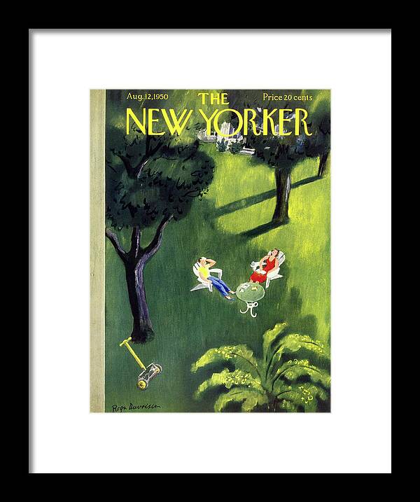 Couple Framed Print featuring the painting New Yorker August 12 1950 by Roger Duvoisin
