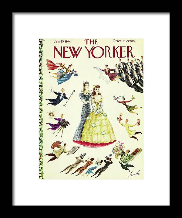 Debutante Framed Print featuring the painting New Yorker January 25 1941 by Constantin Alajalov