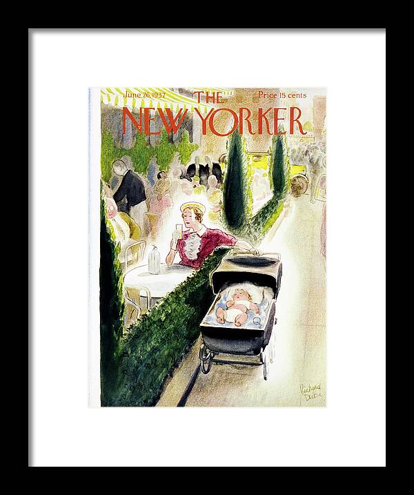Infant Framed Print featuring the painting New Yorker June 26 1937 by Richard Decker