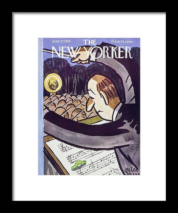 Conductor Framed Print featuring the painting New Yorker June 27 1959 by Peter Arno
