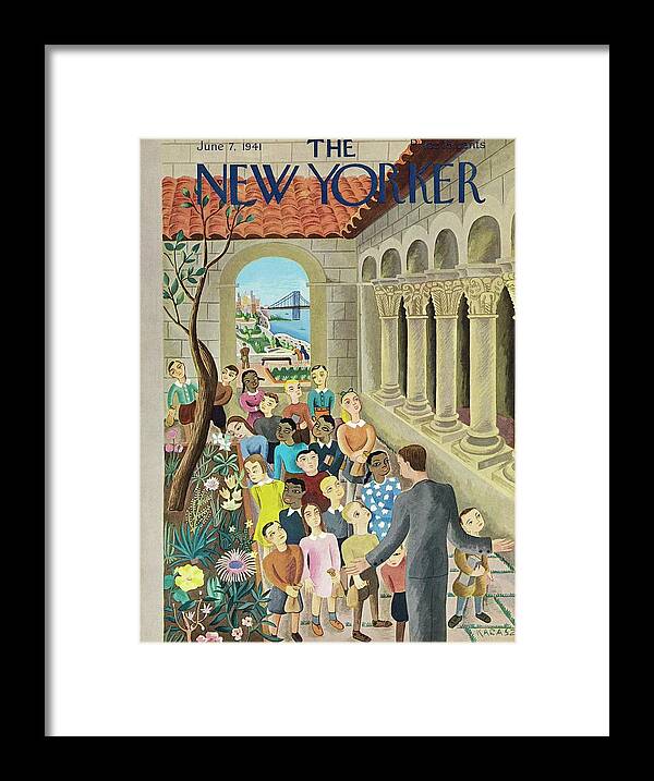 Field Trip Framed Print featuring the painting New Yorker June 7 1941 by Ilonka Karasz