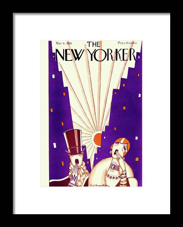 Illustration Framed Print featuring the drawing New Yorker March 6 1926 by Stanley W Reynolds