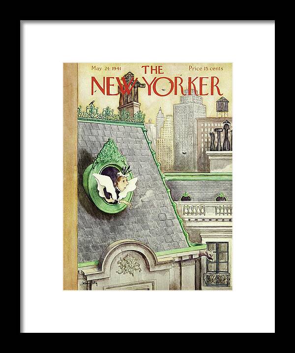 Smoking Framed Print featuring the painting New Yorker May 24 1941 by Mary Petty