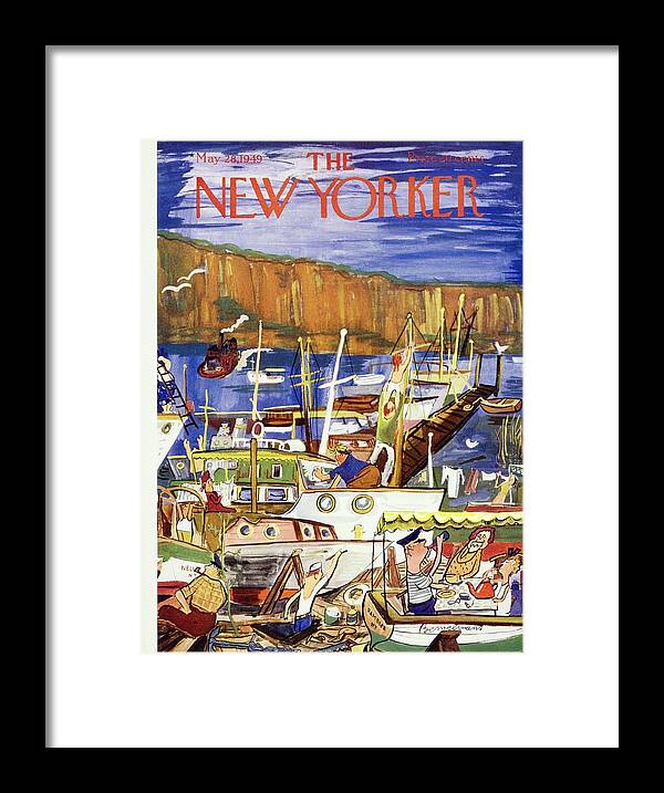 Illustration Framed Print featuring the painting New Yorker May 28 1949 by Ludwig Bemelmans