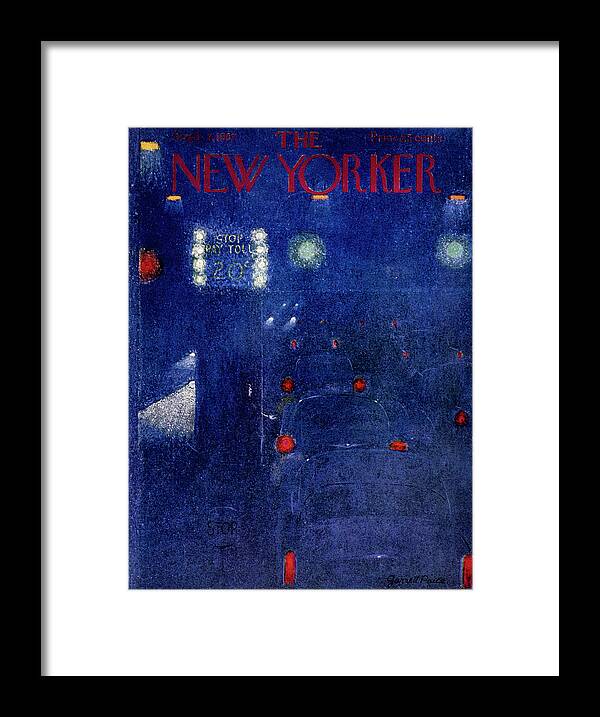 Cars Framed Print featuring the painting New Yorker September 7 1957 by Garrett Price