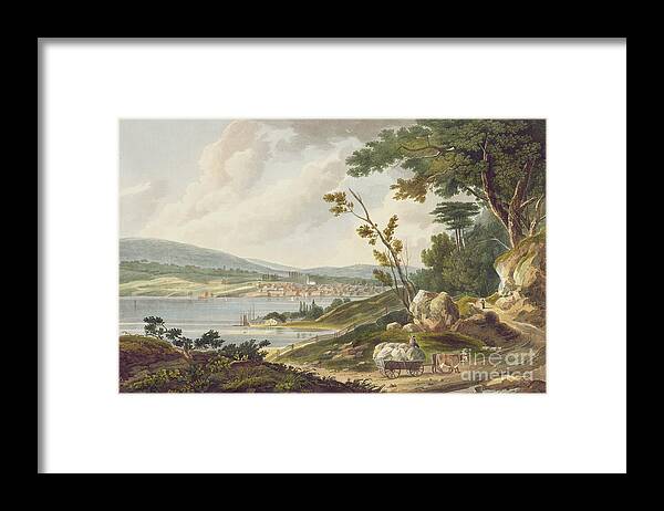 Landscape Framed Print featuring the painting Newburg by William Guy Wall