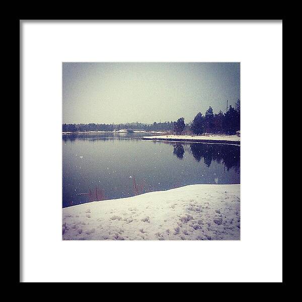 Water Framed Print featuring the photograph Cold Day By The Water by Kate Arsenault 