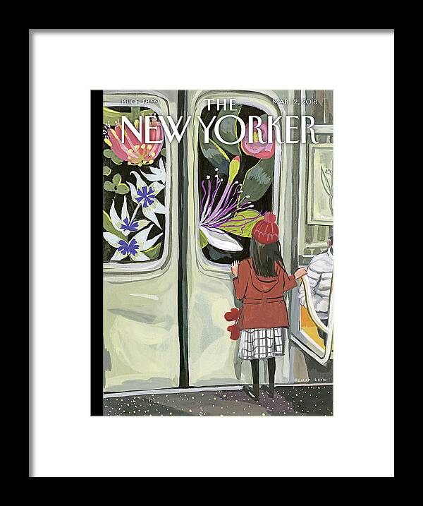 Next Stop: Spring Framed Print featuring the painting Next Stop Spring by Jenny Kroik