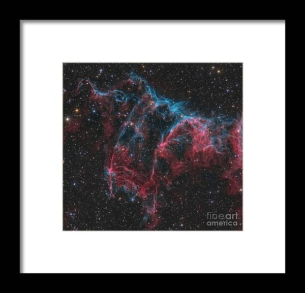 Cygnus Loop Framed Print featuring the photograph Ngc 6995, The Bat Nebula by Michael Miller