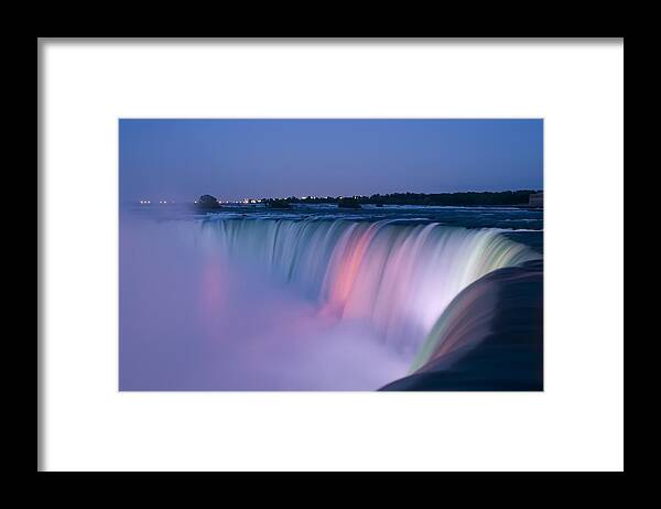 3scape Photos Framed Print featuring the photograph Niagara Falls at Dusk by Adam Romanowicz